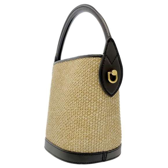 Louis Vuitton Petit Black Baguette Raffia Handbag - Picture 1 of 16